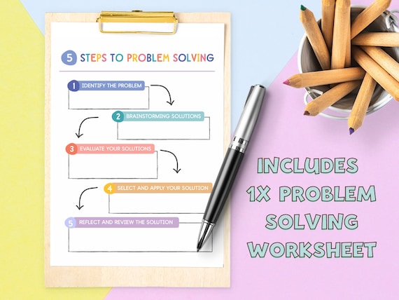 5 Steps To Problem Solving Worksheet