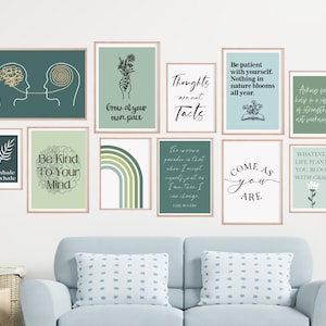 25 Mental Health Posters Therapy Office Decor School Psychology Prints Counseling Wall Art Counselor Printable Social Worker Psychologist