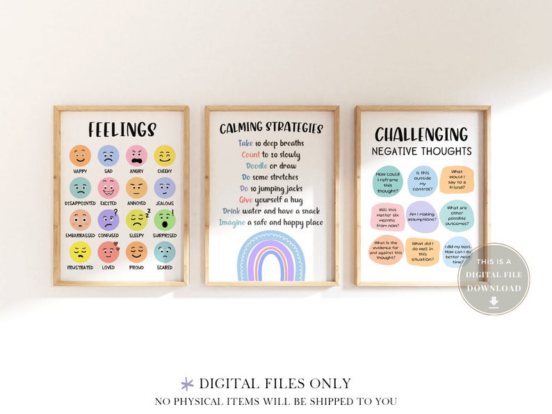 18 School Counseling Signs Posters Psychologist Office Decor Counselor Wall Art Therapy Confidentiality Classroom Set Print Bundle Door Gift image 7
