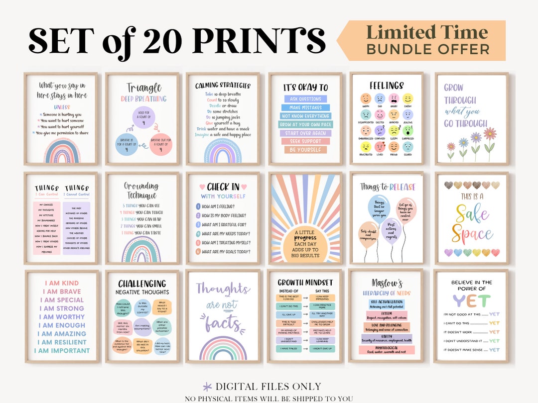 20 Social Worker Office Decor Poster School Psychologist Wall Art Work ...