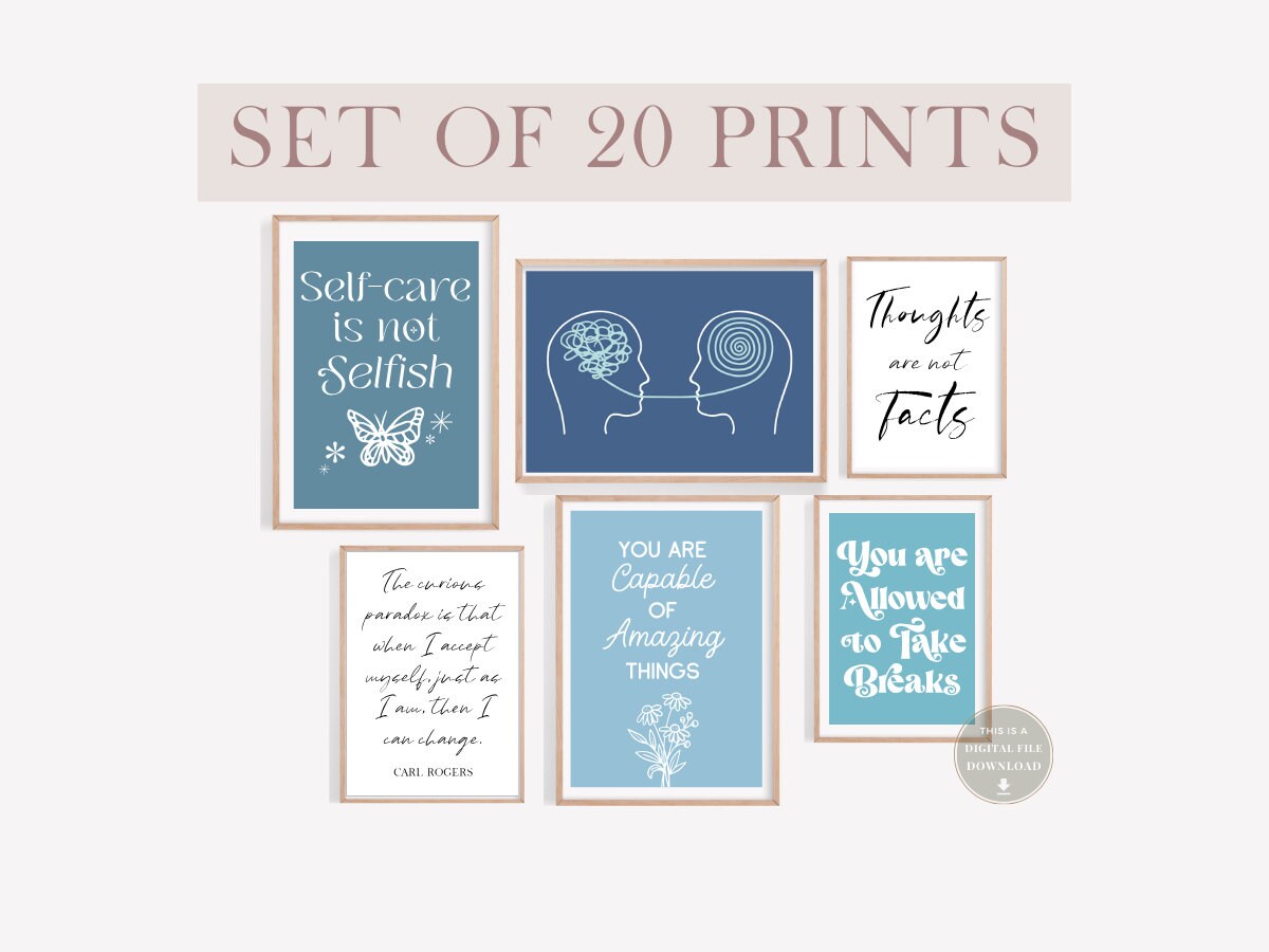 20 Therapist Office Decor Signs Social Worker Posters Therapy Wall Art ...