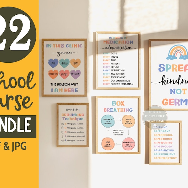 School Nurse Office Decor Health Room Decorations Clinic Bulletin Board Sign Nurse Posters Decoration Where is The School Nurse Door Gifts