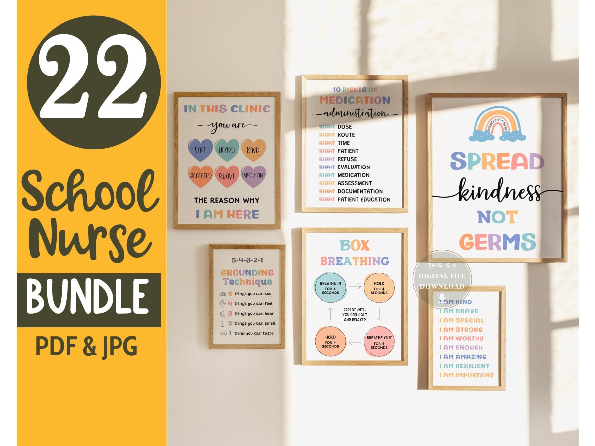 School Nurse Office Decor Health Room Decorations Clinic Bulletin Board ...