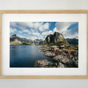 Hamnoy, Lofoten Poster, Fine Art Print, Leinwand Landschaft, Norwegen Bild 1