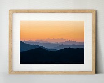 Sonnenuntergang am Berg, Österreich (Poster, Fine Art Print, Leinwand) | Landschaft, Gasteinertal