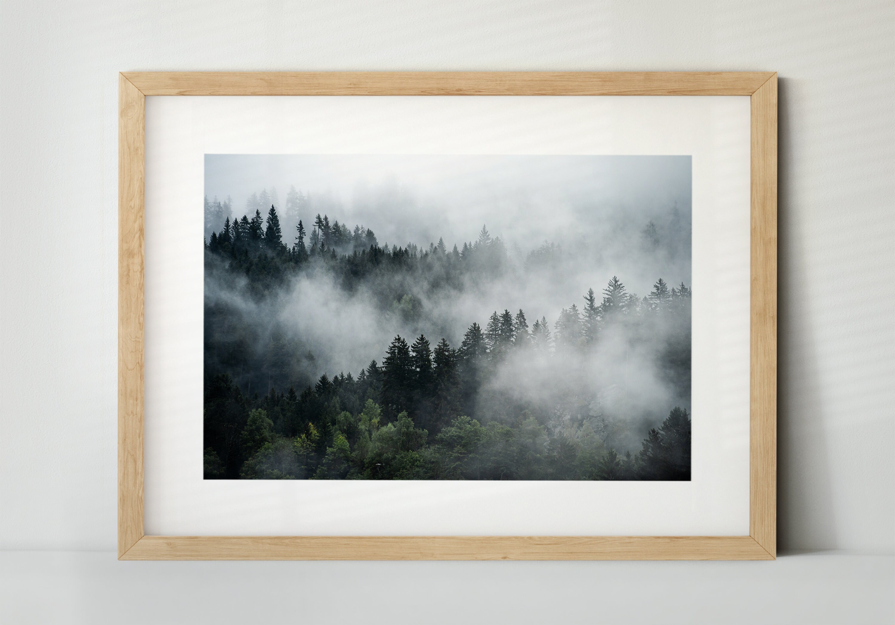 Wald mit Nebel - Teil 2, Austria (Poster, Fine Art Print, Canvas) | Landscape, Bad Gastein