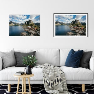 Hamnoy, Lofoten Poster, Fine Art Print, Leinwand Landschaft, Norwegen Bild 2