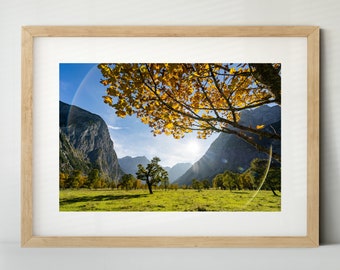Großer Ahornboden, Österreich (Poster, Fine Art Print, Leinwand) | Landschaft, Berge