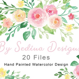 Water Color Flowers Etsy