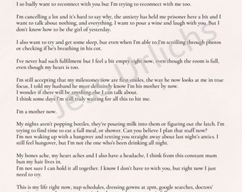 Dear Friend poem (postpartum)