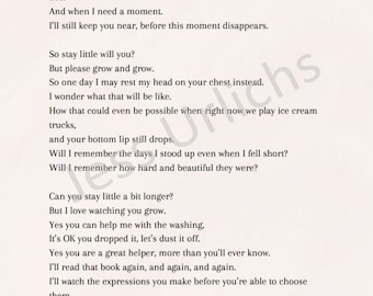 Can You Stay Little? poem
