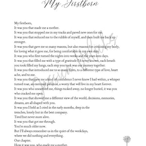 Una carta a mi primogénito poema