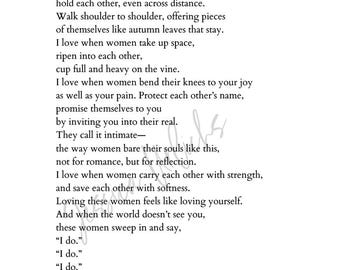 I Love When Women poem