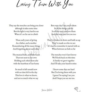 Loving Them With You Poem for your partner (different versions available incl Him/ Her)