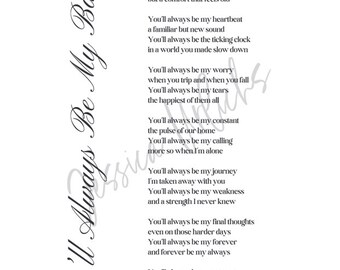 You&#39;ll Always Be My Baby poem