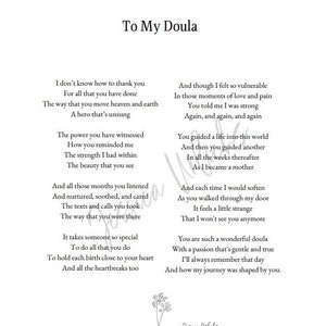 To My Doula poem