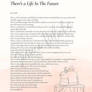 Dear Husband / Partner / Wife There's a Life In The Future with design imagem 3