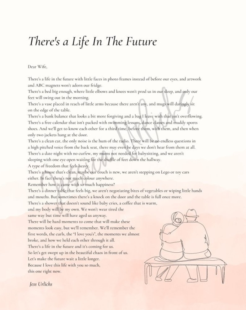 Dear Husband / Partner / Wife There's a Life In The Future with design 画像 3