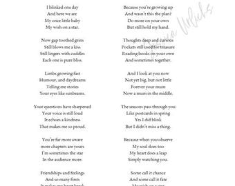 Today You Turn Eight poem