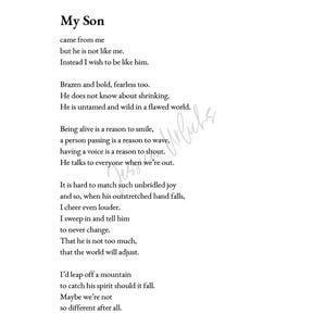 My Son poem