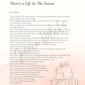 Dear Husband / Partner / Wife There's a Life In The Future with design zdjęcie 1