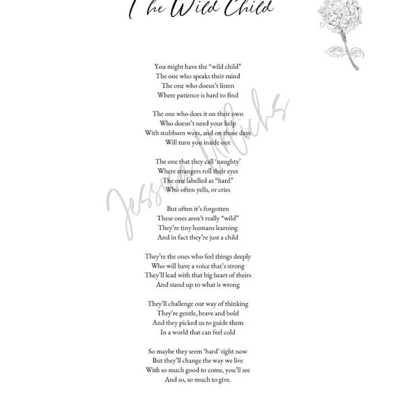 The Wild Child poem