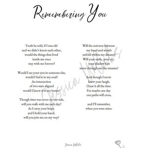 Remembering You (a poem about pregnancy/ child loss)
