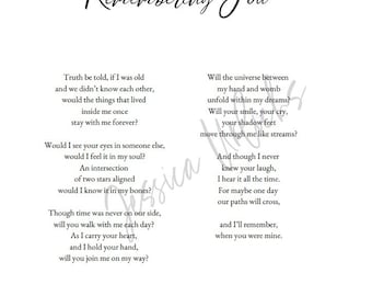 Remembering You (a poem about pregnancy/ child loss)