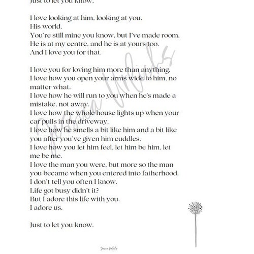 Just To Let You Know Poem For Your Partner More Than One Etsy Sweden