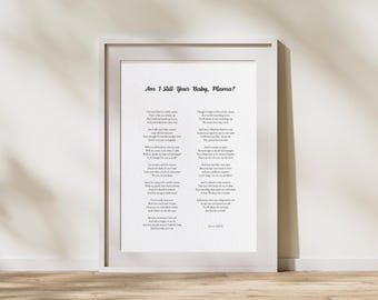 Am I Still Your Baby, Mama? poem (brother & sister versions)