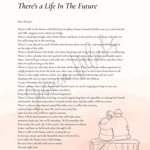 Dear Husband / Partner / Wife There's a Life In The Future with design image 2