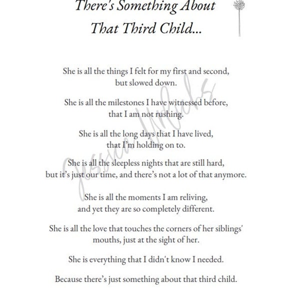 There's Something About That Third Child poem (He and She versions)