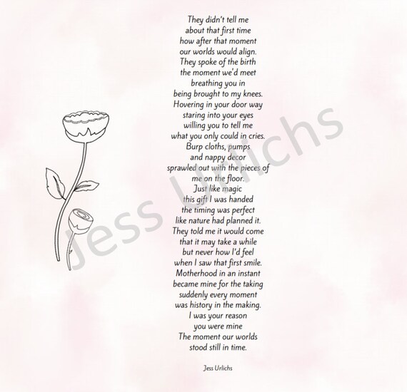 That First Smile Poem Etsy