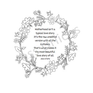 Motherhood Love Story Poem (Card Format)