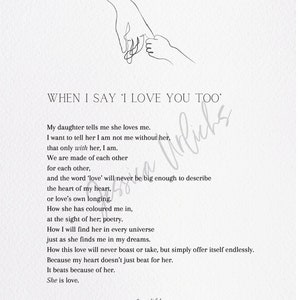 Wiersz When I Say I Love You Too (jego i jej)