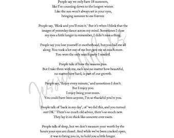 18 Summers poem