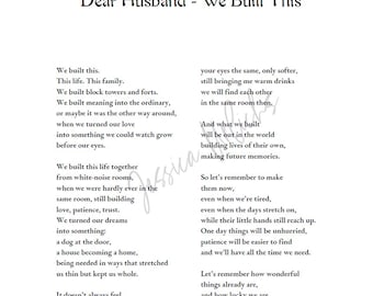 Dear Husband - We Built This poem (and Dear Wife)