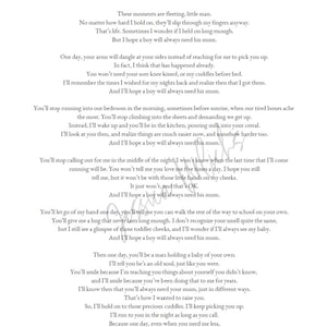 A Boy Will Always Need His Mum poem (with Mom version)