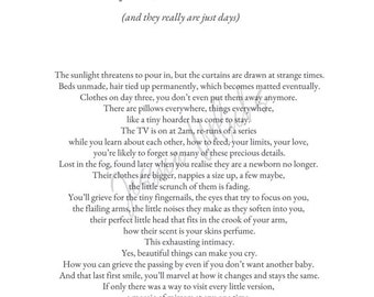 Days of a Newborn poem