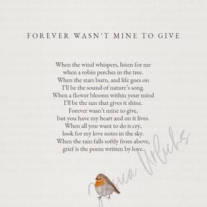 Gedicht voor altijd was niet van mij om te geven