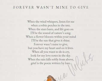 Forever Wasn't Mine To Give poem