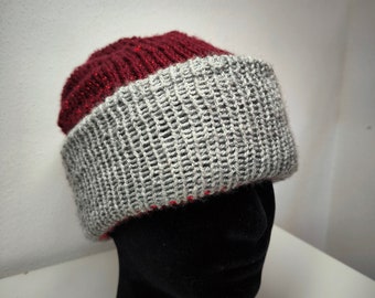 Double-faced plain stitch hat
