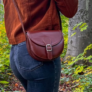 Petit sac à main en cuir véritable JENE, sac à bandoulière, sac à main en cuir, sac en cuir véritable pour femme, Lifetime Leather, marron, sac à bandoulière, sac