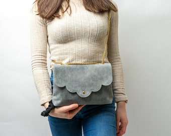 Crossbody bag "Ana" in black, beige, cognac, blue, brown, handmade, leather shoulder bag, shoulder bag, satchel bag, clutch