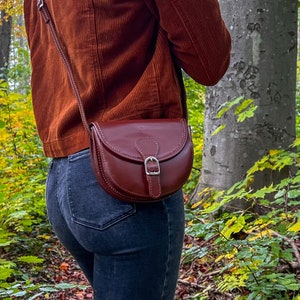 Mini sac à main JENE, sac à bandoulière, sac à main en cuir, sac cartable pour femme, cuir véritable, cuir à vie, marron, sac à bandoulière, sac petit