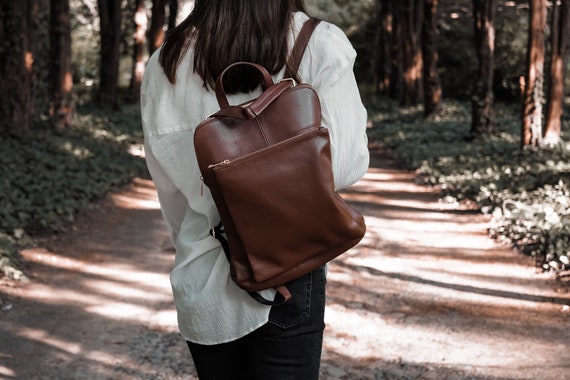 Made In Italy Leather Backpack, Handbags
