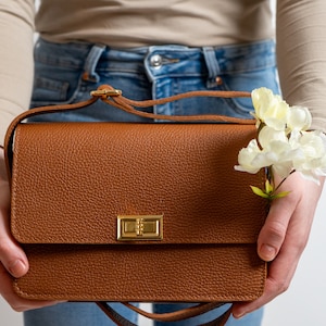 ZOLA Handtasche Umhängetasche aus Echtleder, Schultertasche, minimalistische Damenhandtasche, Ledertasche in verschiedenen Farben erhältlich