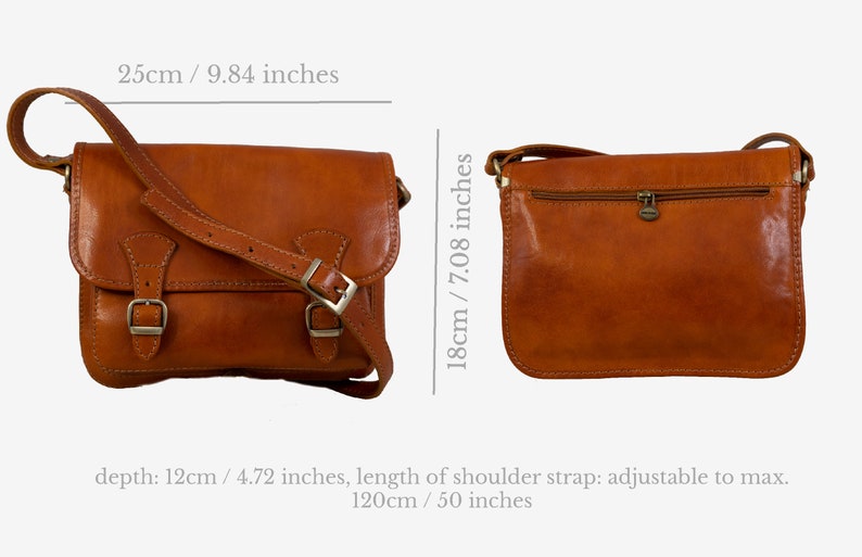 Vintage leather shoulder bag Ava, Handmade in Europe, women's handbag, genuine leather, minimalist bag, leather handbag satchel bag image 9