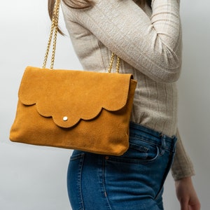 Sac à bandoulière « Ana » en noir, beige, cognac, bleu, marron, fait à la main, sac à bandoulière en cuir, sac à bandoulière, sacoche, pochette
