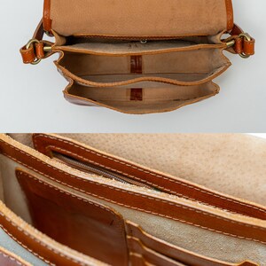 Vintage leather shoulder bag Ava, handmade, leather handbag women, genuine leather, minimalist bag, leather handbag satchel bag image 10
